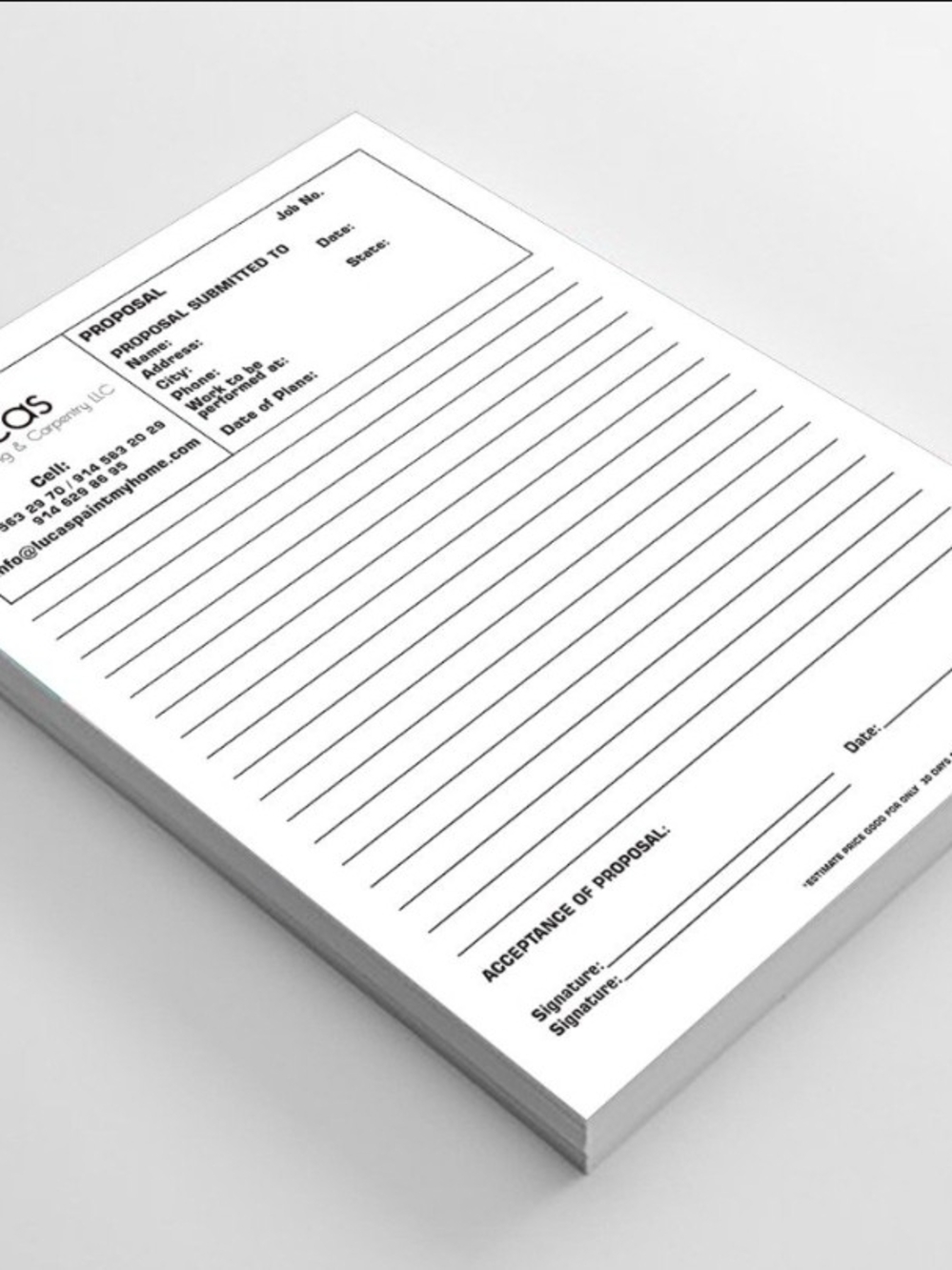 100 Und Custom Invoice Book - 5.5 X 8.5 In. Personalized